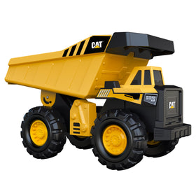 CAT steel dump truck 16-inch scale for imaginative play and sturdy construction.