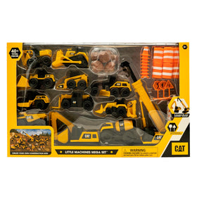 CAT Little Machines Mega Set excavator showing digging motion for hands-on fun