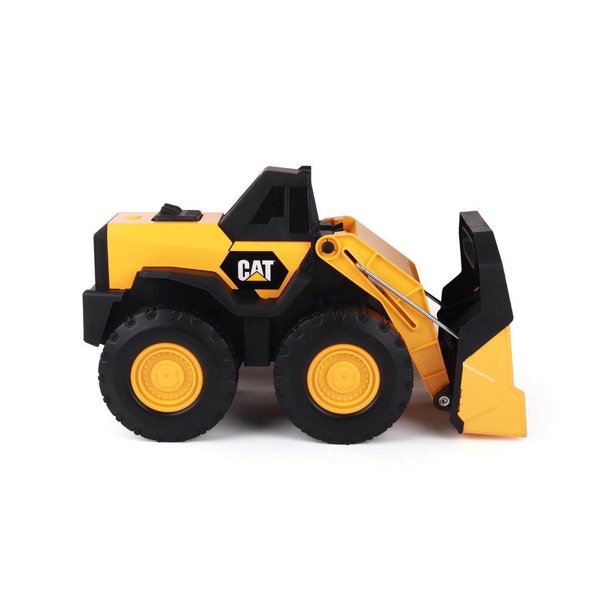 CAT Real Steel Max Wheel Loader arm demonstrates an articulated boom for realistic scoop and dump actions.