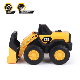 CAT Real Steel Max Wheel Loader side view highlights the full-scale loader design and rugged construction.