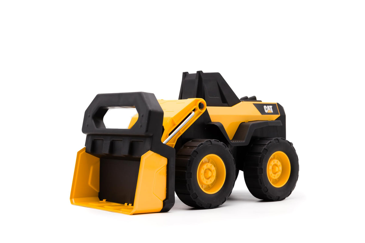 Cat Real Steel Wheel Loader with moving arm demonstrates realistic digging action for kids