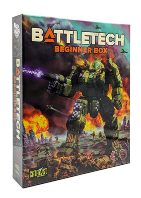 Catalyst BattleTech Beginner Box cover with 40th anniversary artwork for immersive sci-fi battles