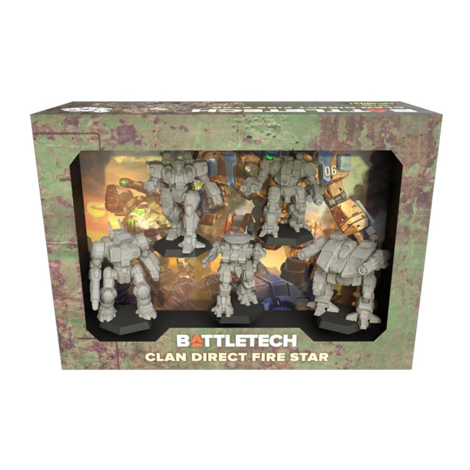 BattleTech Clan Direct Fire Star five miniatures by Catalyst Game Labs for tabletop battles