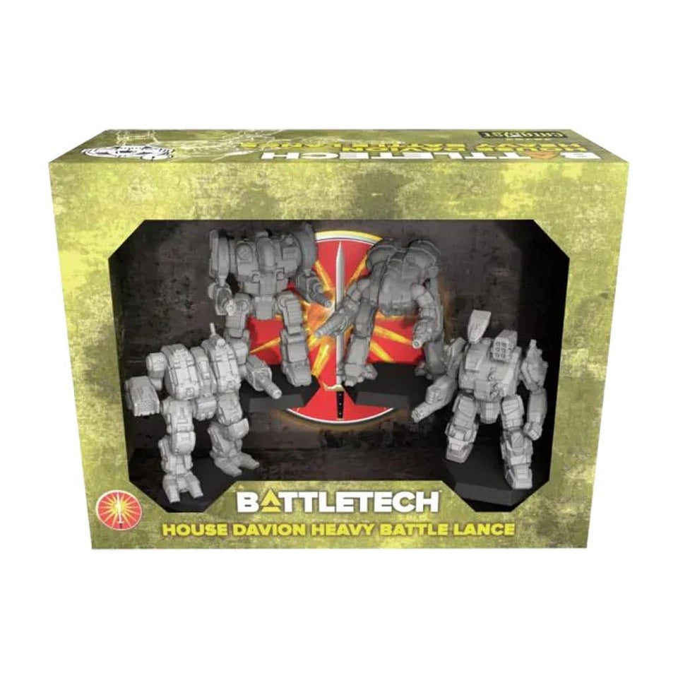 Catalyst Game Labs House Davion Heavy Battle Lance miniatures ready for BattleTech battles