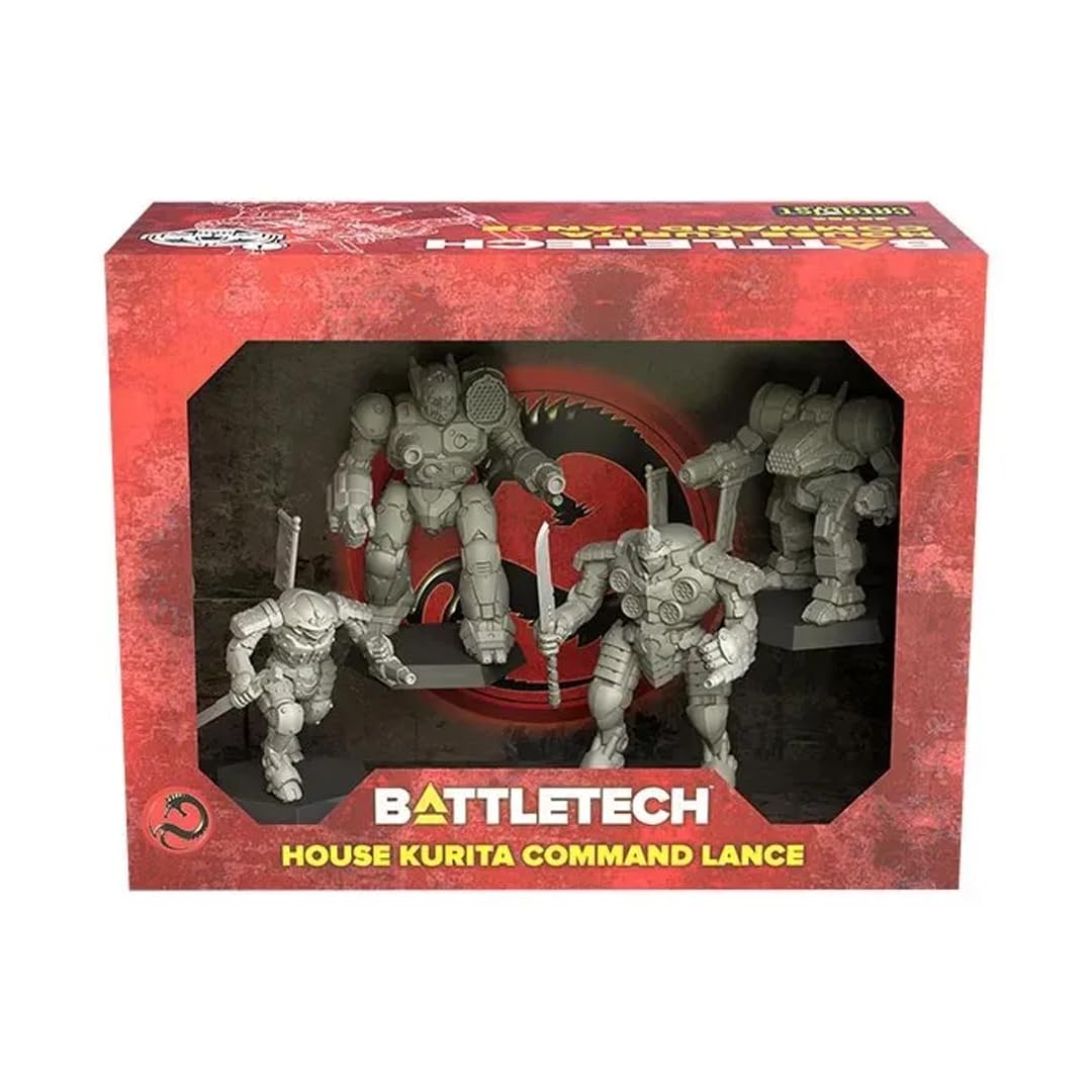 Catalyst Game Labs BattleTech House Kurita Command Lance miniature for tabletop battles and hobby painting.