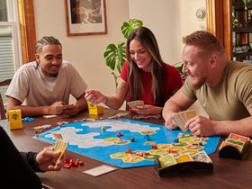 CATAN Explorers & Pirates mission board emphasizing missions that drive engaging gameplay