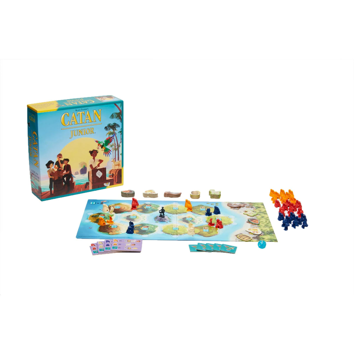 CATAN Junior two-sided board shows islands ready for strategic exploration