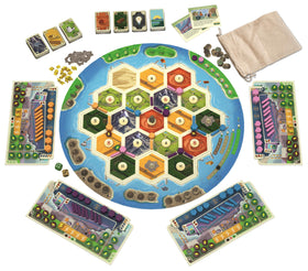 CATAN New Energies game board image emphasizing urban development and environmental impact.