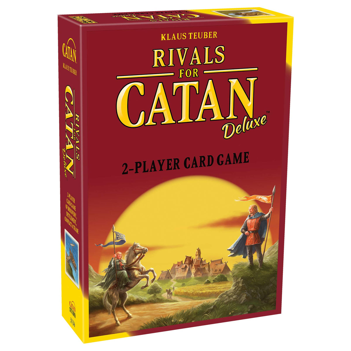 CATAN Rivals Deluxe cover—sleek packaging for family game nights.