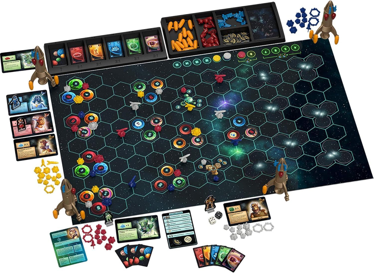 CATAN Starfarers mothership assembly highlighting modular play and quick setup for epic sessions.