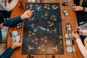CATAN Starfarers packaging art highlighting premium components and collector appeal.