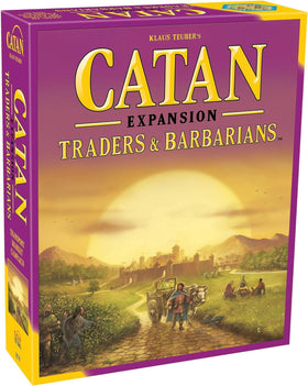 CATAN Traders & Barbarians expansion box presents the complete set for enhanced gameplay variety.