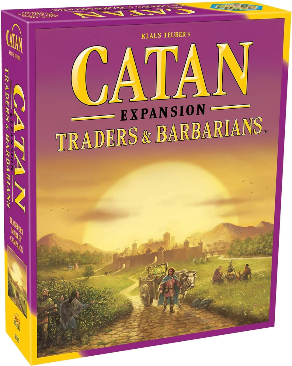 CATAN Traders & Barbarians expansion box presents the complete set for enhanced gameplay variety.