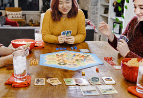 CATAN Traders & Barbarians expansion game components showcase modular setup options.