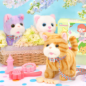 CatchCute plush cat tail wag encourages pretend pet care and nurturing play.