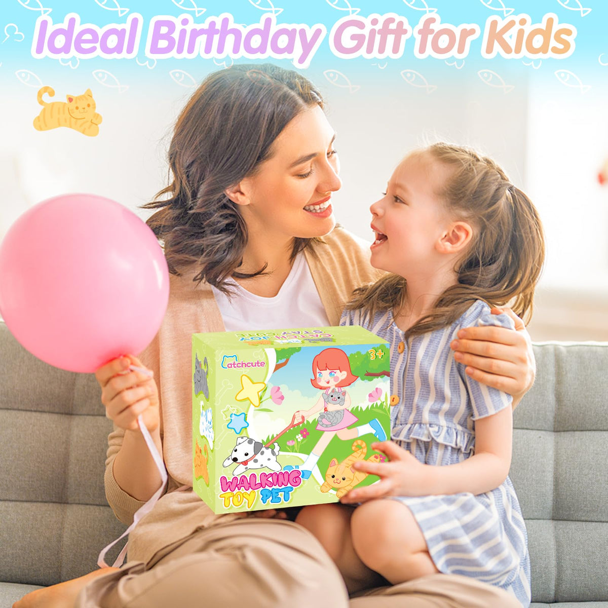 CatchCute soft non-toxic material provides gentle hugs and safe snuggles.