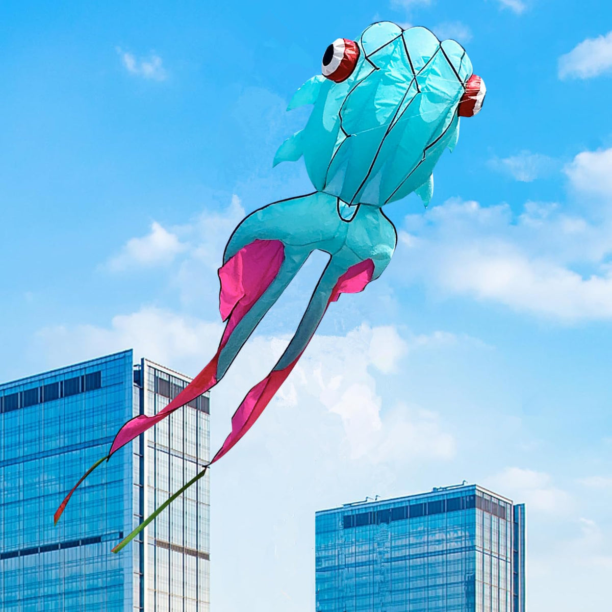 Catch&Hunt 43ft large goldfish kite with umbrella design for vibrant beach sessions