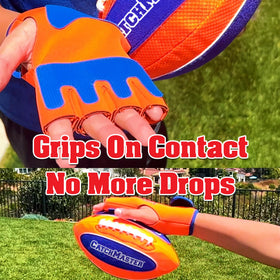 CatchMaster hook-and-loop gloves close-up showing strong grip for easy catches