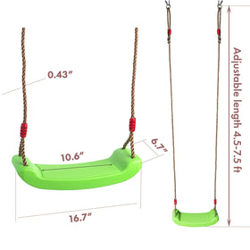 Cateam triangle carabiners included for quick, sturdy installation.