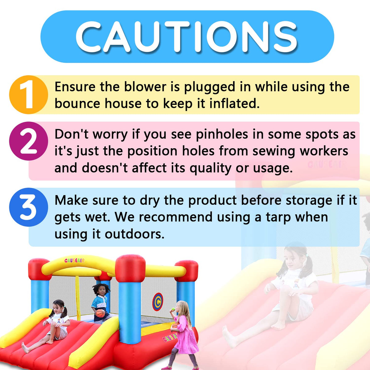 Causeair easy setup with carrying bag for indoor and outdoor sessions