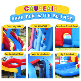 Causeair Giant Bounce House with basketball hoop for friendly competition