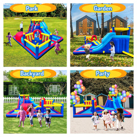 Causeair water slide long double slides highlight fast thrilling descents for kids