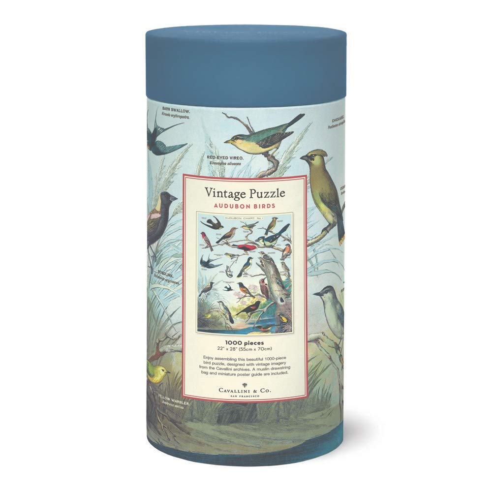 Cavallini & Co Audubon Birds finished 20x28 puzzle, ready to frame or display