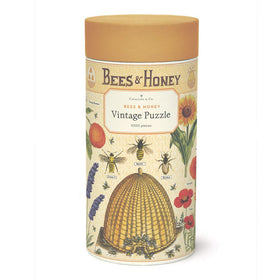 Cavallini & Co Bees & Honey puzzle packaging tube with vintage artwork