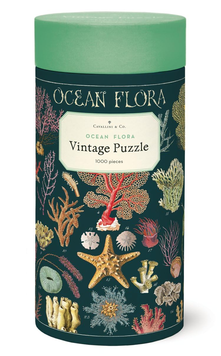 Cavallini & Co Ocean Flora puzzle offers a calming, mindful ocean flora scene for focused recreation.