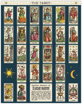Cavallini & Co Tarot 1,000-piece puzzle tube packaging ready for gifting.