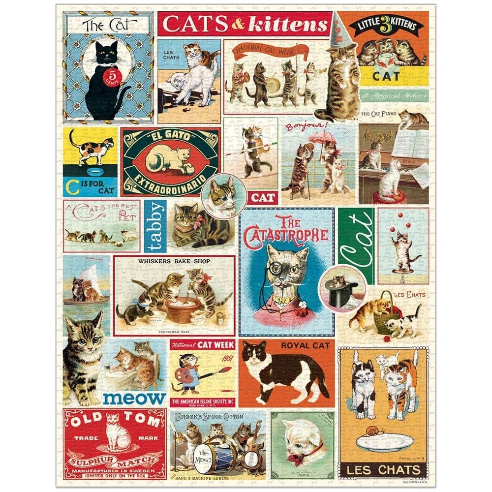 Cavallini & Co puzzle tube with muslin bag protecting a 1000-piece set.