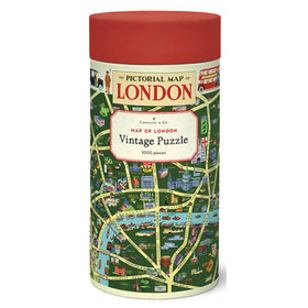 Cavallini London map puzzle featuring a vintage cartography design for immersive assembly