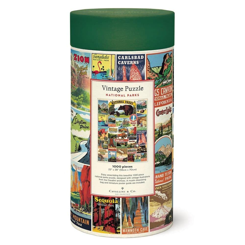 Cavallini Papers & Co National Parks puzzle completed size 20x28 inches for display.