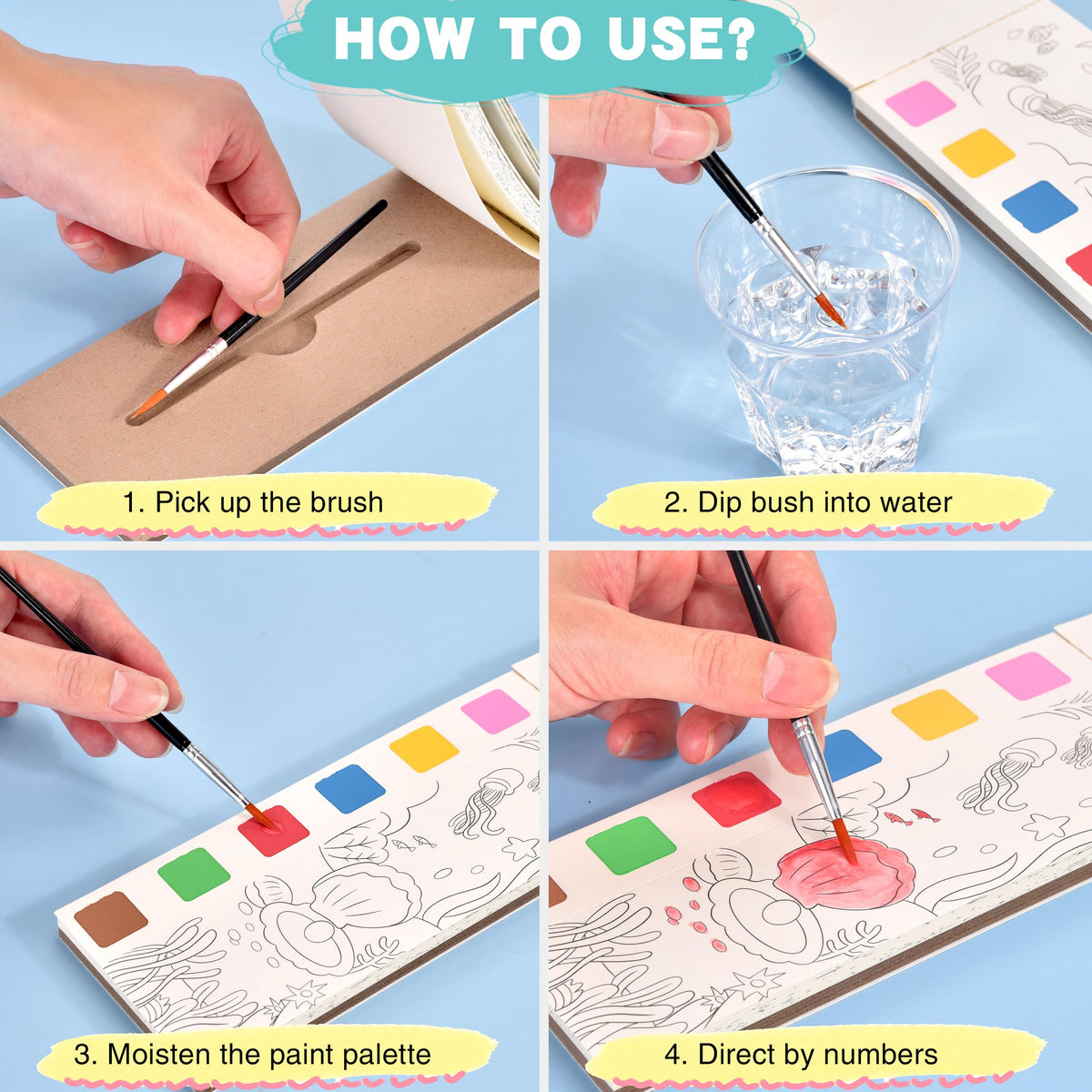 Cavnewt color blocks dipping system demonstrating water-based color mixing