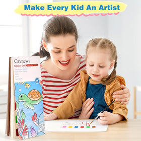 Cavnewt pocket paintbook for kids with thick bleed-proof pages