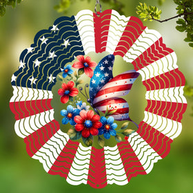 Cawalap wind spinner uses sturdy steel for durable outdoor decor.