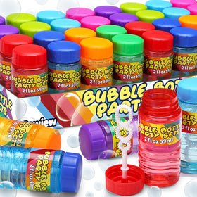 Cawiew 32-pack bubble bottles with wands for colorful outdoor play