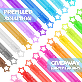 Cawiew carnival and birthday treats with colorful bubble wands on the go.