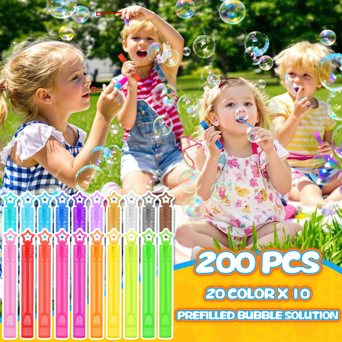 Cawiew easy-grip star bubble wand designed for small hands and outdoor fun.