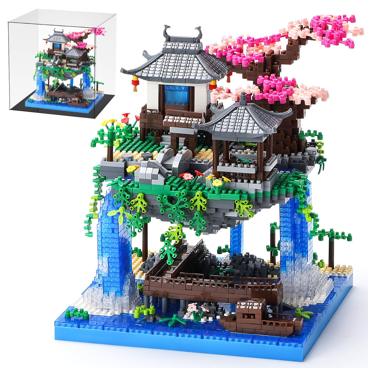 CAXIMSY Cherry Blossom Bonsai micro block set for immersive creativity and patience-building