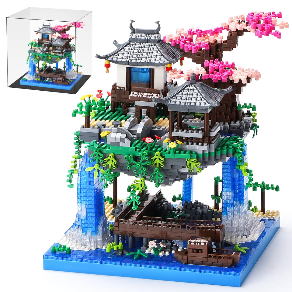 CAXIMSY Cherry Blossom Bonsai micro block set for immersive creativity and patience-building