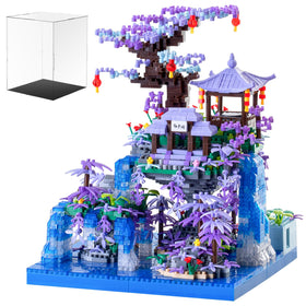 CAXIMSY Peach Blossom Pond assembly shows a delicate fairyland scene for home display.