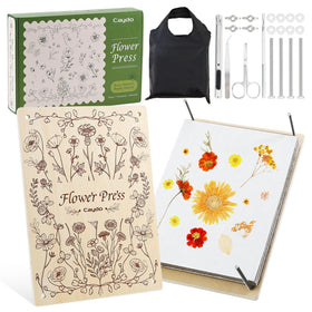 Caydo flower press kit large plate preserves oversized blooms for art projects
