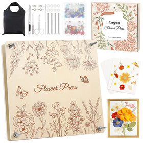 Caydo large flower press kit with 11x11 frame for bulk pressing