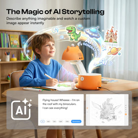 Caydo photo-to-sketch tracing feature projected for kid tracing