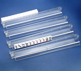 CAYOULR mahjong racks with pushers offering smooth rotation for precise tile handling.