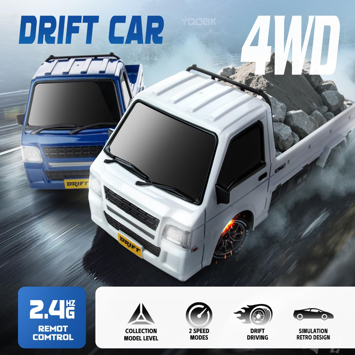 Cayrzeth RC drift car LED lighting system enhances night visibility and display appeal