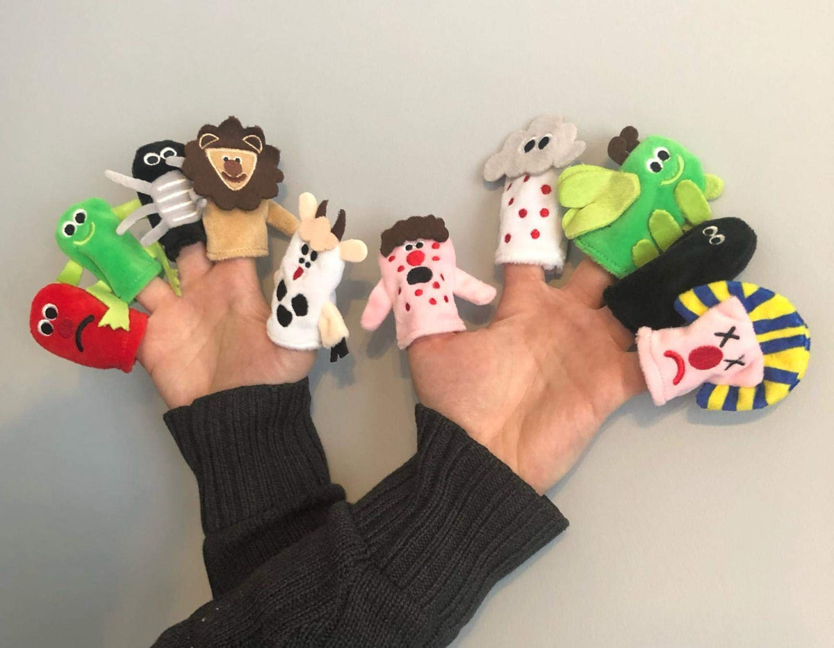 Cazenove Passover 10 Plagues puppets family-friendly setup promotes engagement during the Seder