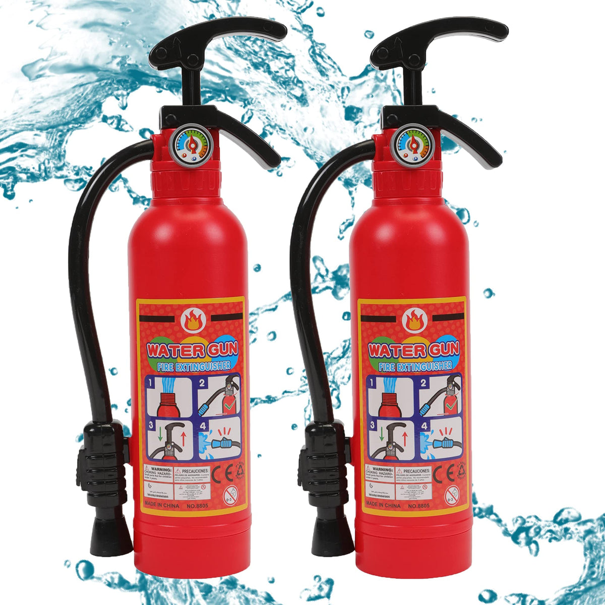 CAZOYEE water gun pack with pump-action for long-range outdoor battles