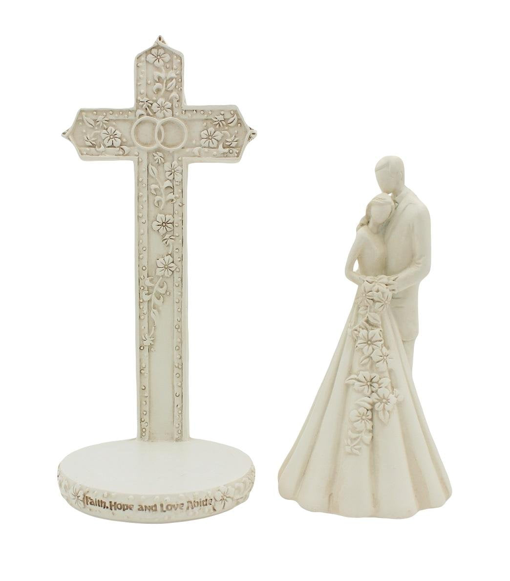 CB Avalon Gallery ivory-lace finish wedding figurine, elegant keepsake display